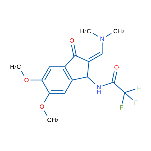 N-[(2Z)-2-[(Dimethylamino)methylidene]-5,6-dimethoxy-3-oxo-2,3-dihydro-1H-inden-1-yl]-2,2,2-trifluoroacetamide 1g