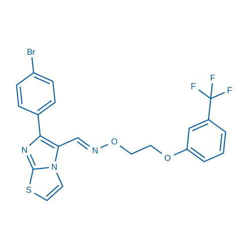 (E)-{[6-(4-bromophenyl)imidazo[2,1-b][1,3]thiazol-5-yl]methylidene}({2-[3-(trifluoromethyl)phenoxy]ethoxy})amine 1g