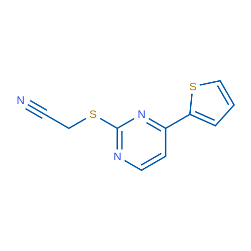 2-{[4-(thiophen-2-yl)pyrimidin-2-yl]sulfanyl}acetonitrile 1g
