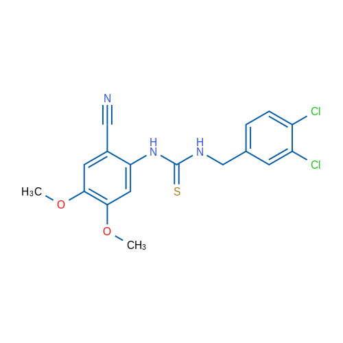 3-(2-Cyano-4,5-dimethoxyphenyl)-1-[(3,4-dichlorophenyl)methyl]thiourea 1g