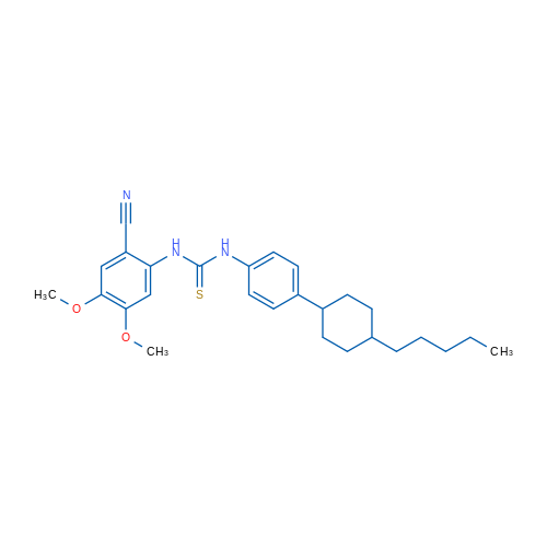 3-(2-Cyano-4,5-dimethoxyphenyl)-1-[4-(4-pentylcyclohexyl)phenyl]thiourea 1g