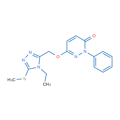 6-{[4-ethyl-5-(methylsulfanyl)-4H-1,2,4-triazol-3-yl]methoxy}-2-phenyl-2,3-dihydropyridazin-3-one 1g