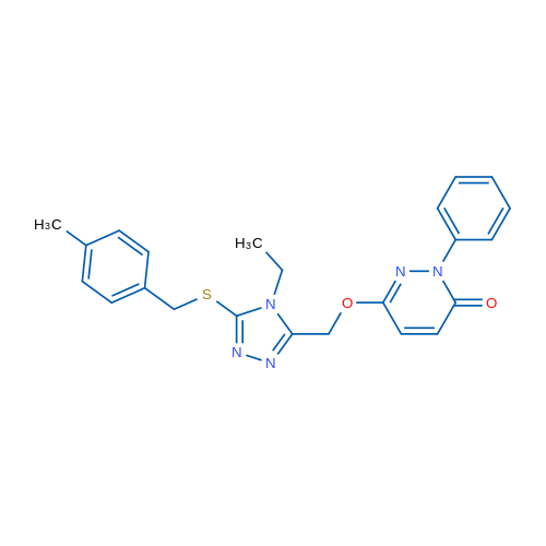 6-[(4-Ethyl-5-{[(4-methylphenyl)methyl]sulfanyl}-4H-1,2,4-triazol-3-yl)methoxy]-2-phenyl-2,3-dihydropyridazin-3-one 1g