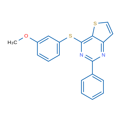 4-[(3-Methoxyphenyl)sulfanyl]-2-phenylthieno[3,2-d]pyrimidine 1g