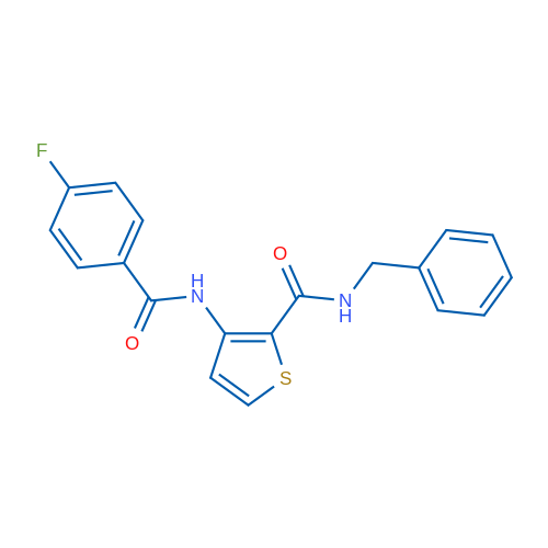N-Benzyl-3-(4-fluorobenzamido)thiophene-2-carboxamide 1g