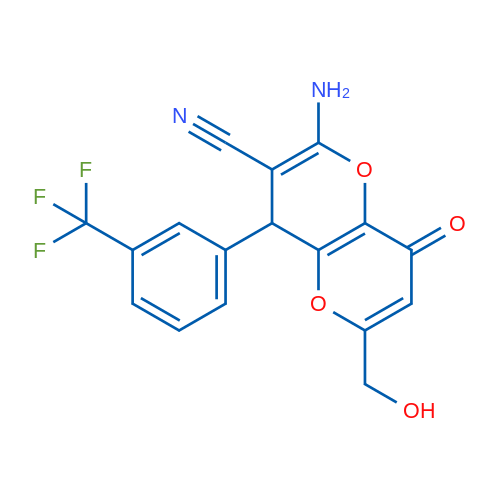 2-Amino-6-(hydroxymethyl)-8-oxo-4-[3-(trifluoromethyl)phenyl]-4H,8H-pyrano[3,2-b]pyran-3-carbonitrile 1g