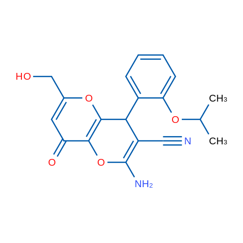 2-Amino-6-(hydroxymethyl)-8-oxo-4-[2-(propan-2-yloxy)phenyl]-4H,8H-pyrano[3,2-b]pyran-3-carbonitrile 1g