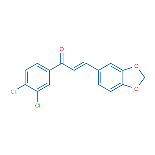 3-(Benzo[d][1,3]dioxol-5-yl)-1-(3,4-dichlorophenyl)prop-2-en-1-one 1g