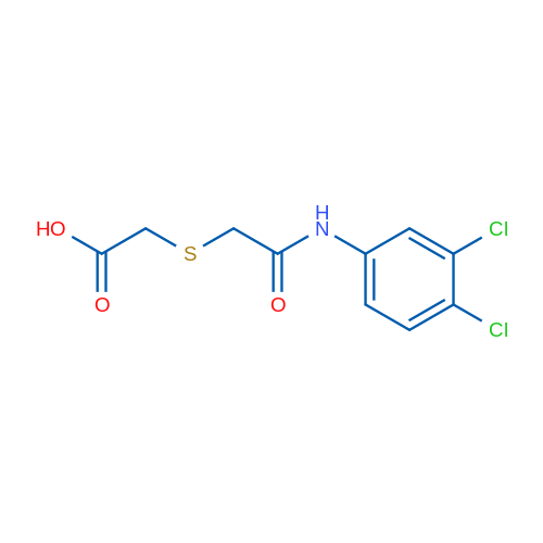 2-((2-((3,4-Dichlorophenyl)amino)-2-oxoethyl)thio)acetic acid 5g