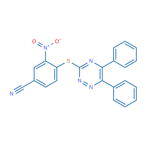4-[(5,6-Diphenyl-1,2,4-triazin-3-yl)sulfanyl]-3-nitrobenzonitrile 1g