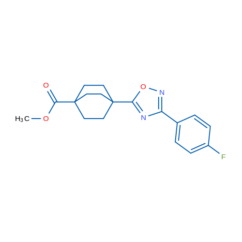 Methyl 4-(3-(4-fluorophenyl)-1,2,4-oxadiazol-5-yl)bicyclo[2.2.2]octane-1-carboxylate 1g