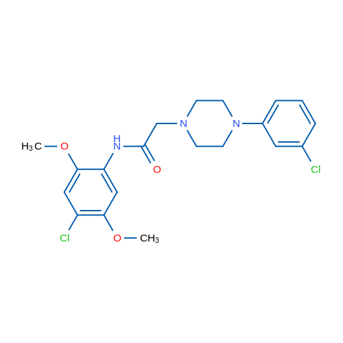 N-(4-Chloro-2,5-dimethoxyphenyl)-2-[4-(3-chlorophenyl)piperazin-1-yl]acetamide 1g