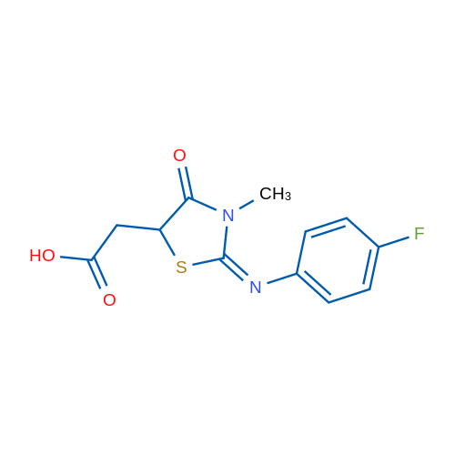 2-(2-((4-Fluorophenyl)imino)-3-methyl-4-oxothiazolidin-5-yl)acetic acid 1g