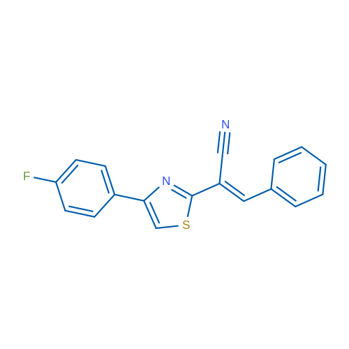 (2E)-2-[4-(4-Fluorophenyl)-1,3-thiazol-2-yl]-3-phenylprop-2-enenitrile 1g