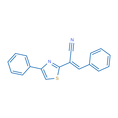 (2E)-3-Phenyl-2-(4-phenyl-1,3-thiazol-2-yl)prop-2-enenitrile 1g