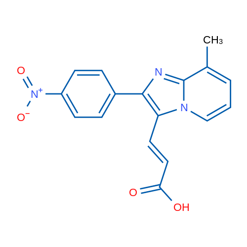 3-(8-Methyl-2-(4-nitrophenyl)imidazo[1,2-a]pyridin-3-yl)acrylic acid 1g