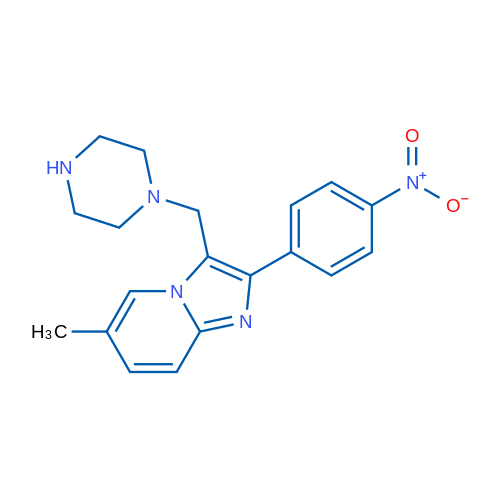 6-Methyl-2-(4-nitrophenyl)-3-(piperazin-1-ylmethyl)imidazo[1,2-a]pyridine 1g