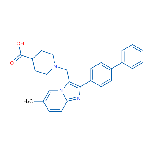 1-((2-([1,1'-Biphenyl]-4-yl)-6-methylimidazo[1,2-a]pyridin-3-yl)methyl)piperidine-4-carboxylic acid 1g