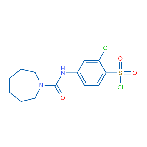 4-(Azepane-1-carboxamido)-2-chlorobenzene-1-sulfonyl chloride 1g