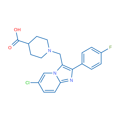 1-((6-Chloro-2-(4-fluorophenyl)imidazo[1,2-a]pyridin-3-yl)methyl)piperidine-4-carboxylic acid 1g