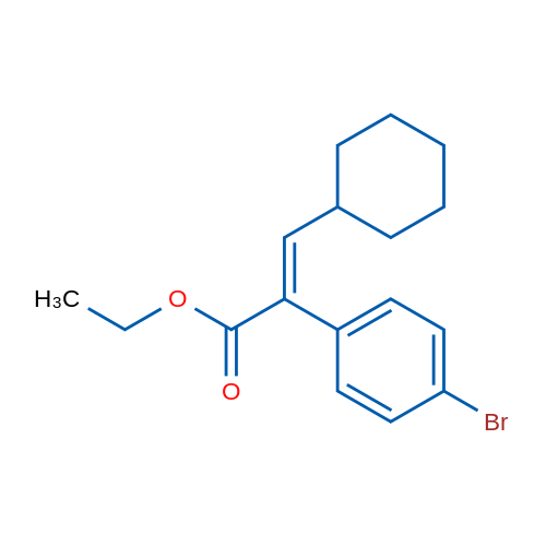 (E)-Ethyl 2-(4-bromophenyl)-3-cyclohexylacrylate 1g