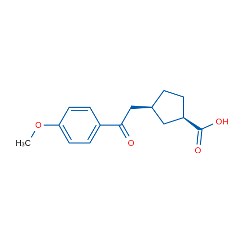 cis-3-[2-(4-Methoxyphenyl)-2-oxoethyl]cyclopentane-1-carboxylic acid 1g