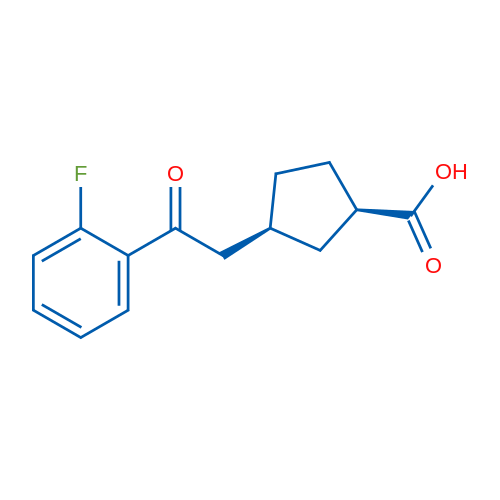 cis-3-[2-(2-Fluorophenyl)-2-oxoethyl]cyclopentane-1-carboxylic acid 1g