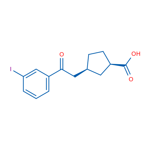 cis-3-[2-(3-Iodophenyl)-2-oxoethyl]cyclopentane-1-carboxylic acid 1g