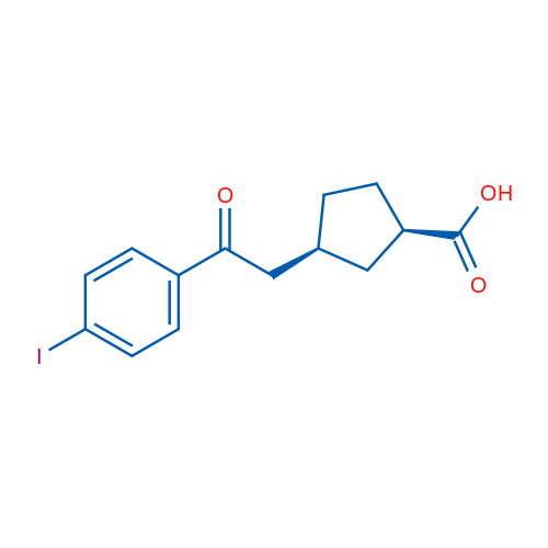 cis-3-[2-(4-Iodophenyl)-2-oxoethyl]cyclopentane-1-carboxylic acid 1g