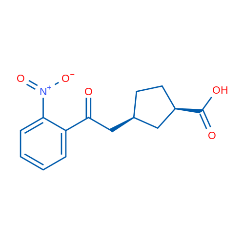 cis-3-[2-Oxo-2-(2-nitrophenyl)ethyl]cyclopentane-1-carboxylic acid 1g