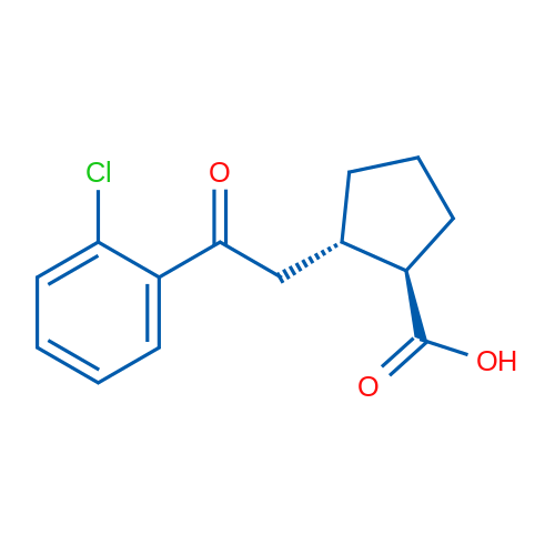 trans-2-[2-(2-Chlorophenyl)-2-oxoethyl]cyclopentane-1-carboxylic acid 1g