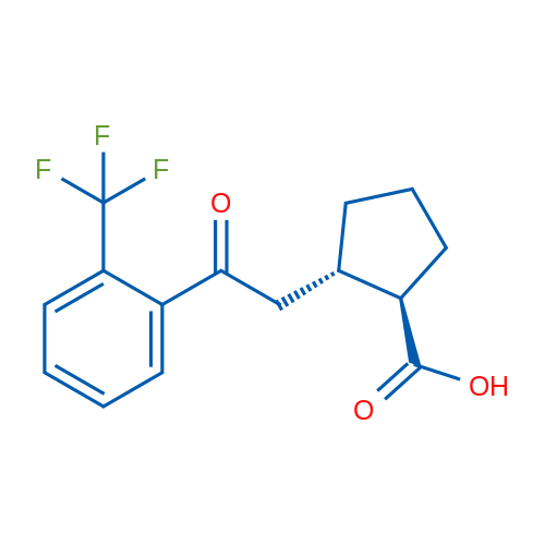 trans-2-[2-Oxo-2-(2-trifluoromethylphenyl)ethyl]cyclopentane-1-carboxylic acid 1g
