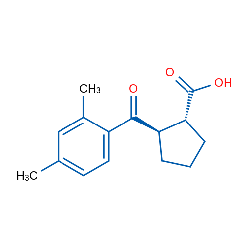 trans-2-(2,4-Dimethylbenzoyl)cyclopentane-1-carboxylic acid 1g