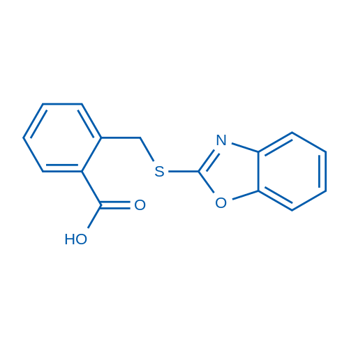 2-[(1,3-Benzoxazol-2-ylsulfanyl)methyl]benzoic acid 250mg