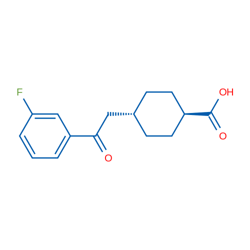 trans-4-(2-(3-Fluorophenyl)-2-oxoethyl)cyclohexanecarboxylic acid 1g