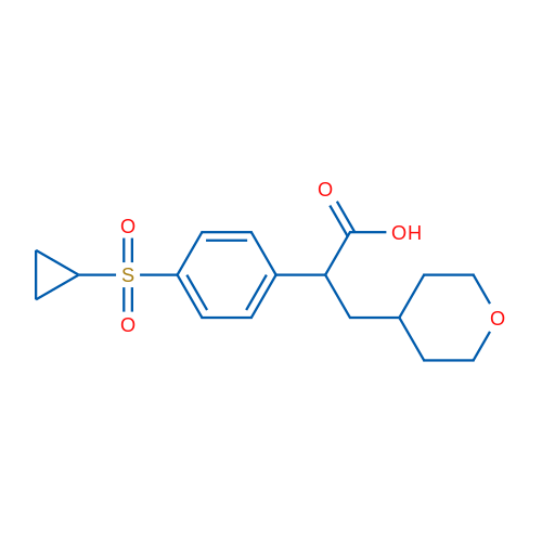 2-(4-(Cyclopropylsulfonyl)phenyl)-3-(tetrahydro-2H-pyran-4-yl)propanoic acid 1g