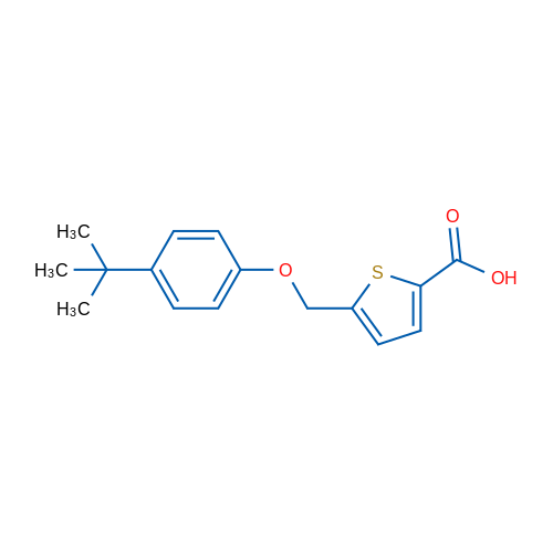 5-((4-(tert-Butyl)phenoxy)methyl)thiophene-2-carboxylic acid 1g