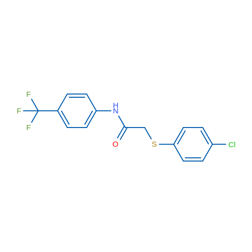 2-[(4-Chlorophenyl)sulfanyl]-N-[4-(trifluoromethyl)phenyl]acetamide 1g