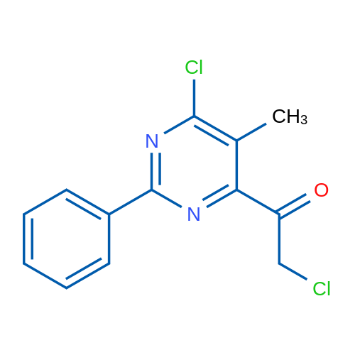 2-Chloro-1-(6-chloro-5-methyl-2-phenylpyrimidin-4-yl)ethanone 1g