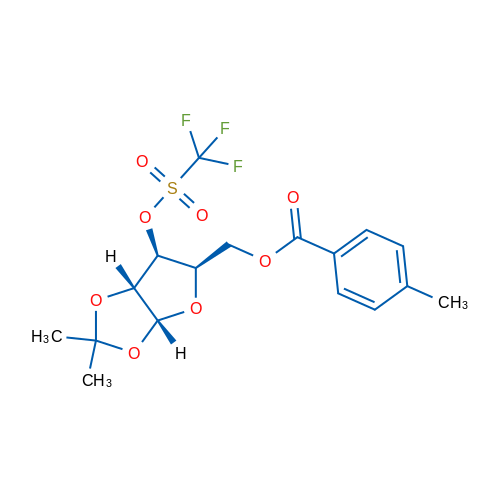 ((3aR,5R,6S,6aR)-2,2-Dimethyl-6-(((trifluoromethyl)sulfonyl)oxy)tetrahydrofuro[2,3-d][1,3]dioxol-5-yl)methyl 4-methylbenzoate 5g
