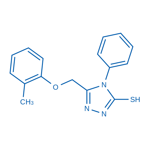 5-[(2-MEthylphenoxy)methyl]-4-phenyl-4h-1,2,4-triazole-3-thiol 100mg