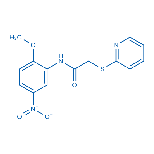 N-(2-Methoxy-5-nitrophenyl)-2-(pyridin-2-ylthio)acetamide 1g