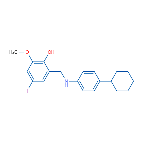 2-{[(4-cyclohexylphenyl)amino]methyl}-4-iodo-6-methoxyphenol 1g
