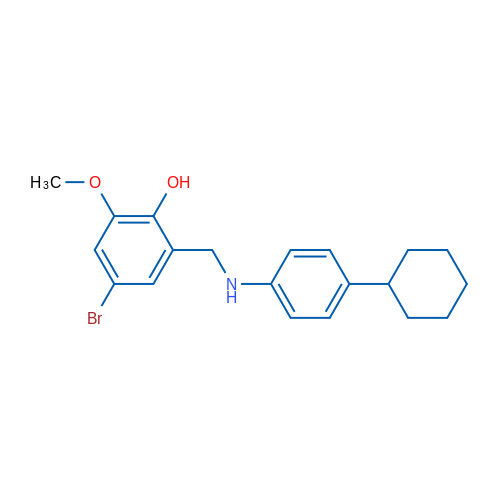4-Bromo-2-(((4-cyclohexylphenyl)amino)methyl)-6-methoxyphenol 1g