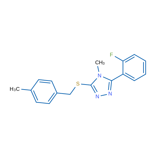 3-(2-Fluorophenyl)-4-methyl-5-{[(4-methylphenyl)methyl]sulfanyl}-4H-1,2,4-triazole 10mg