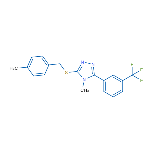 4-Methyl-3-{[(4-methylphenyl)methyl]sulfanyl}-5-[3-(trifluoromethyl)phenyl]-4H-1,2,4-triazole 1g