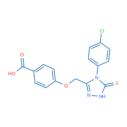 4-{[4-(4-chlorophenyl)-5-sulfanylidene-4,5-dihydro-1H-1,2,4-triazol-3-yl]methoxy}benzoic acid 1g