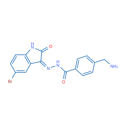 4-(Aminomethyl)-N'-[(3Z)-5-bromo-2-oxo-2,3-dihydro-1H-indol-3-ylidene]benzohydrazide 1g