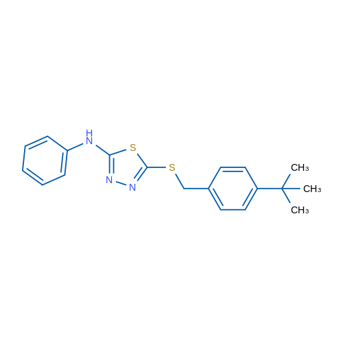 5-{[(4-tert-butylphenyl)methyl]sulfanyl}-N-phenyl-1,3,4-thiadiazol-2-amine 1g