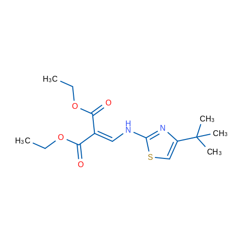 1,3-Diethyl 2-{[(4-tert-butyl-1,3-thiazol-2-yl)amino]methylidene}propanedioate 1g